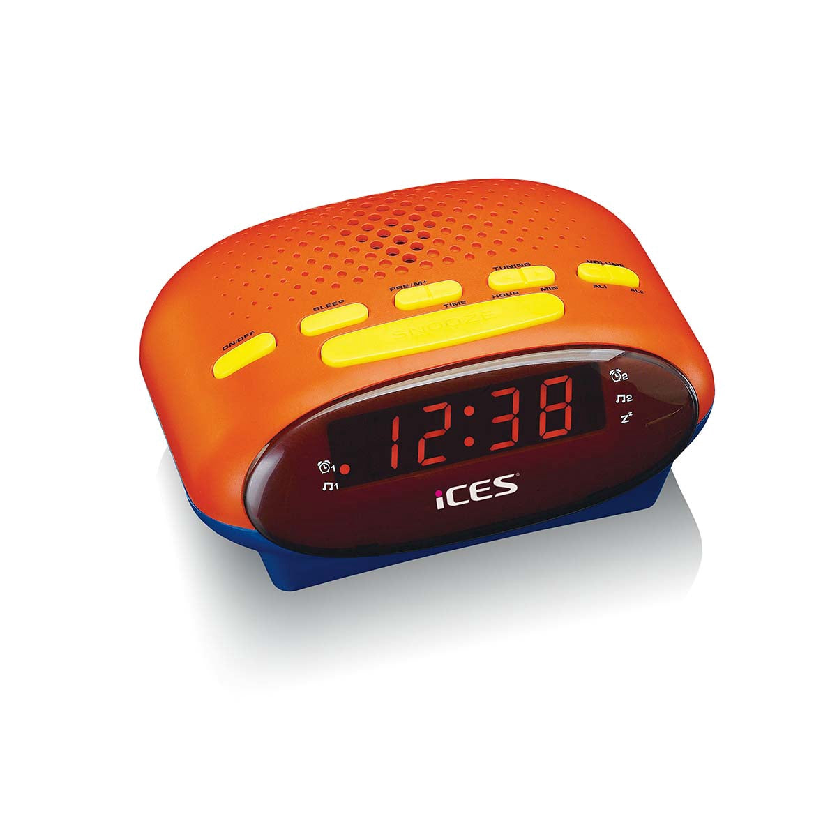 Kids' FM Clock Radio with Dual Alarms and Snooze Function