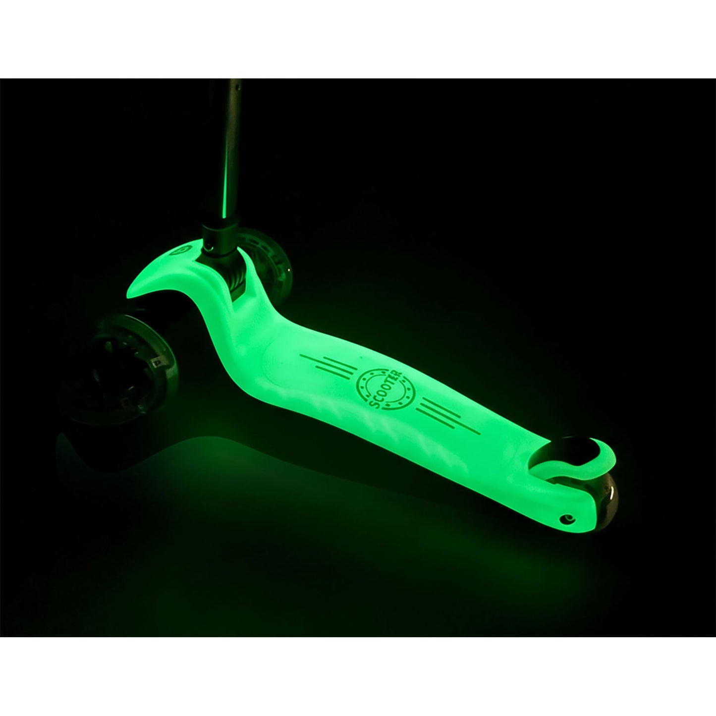 Kids' Glow-in-the-Dark 3-Wheel Balance Scooter, Turquoise