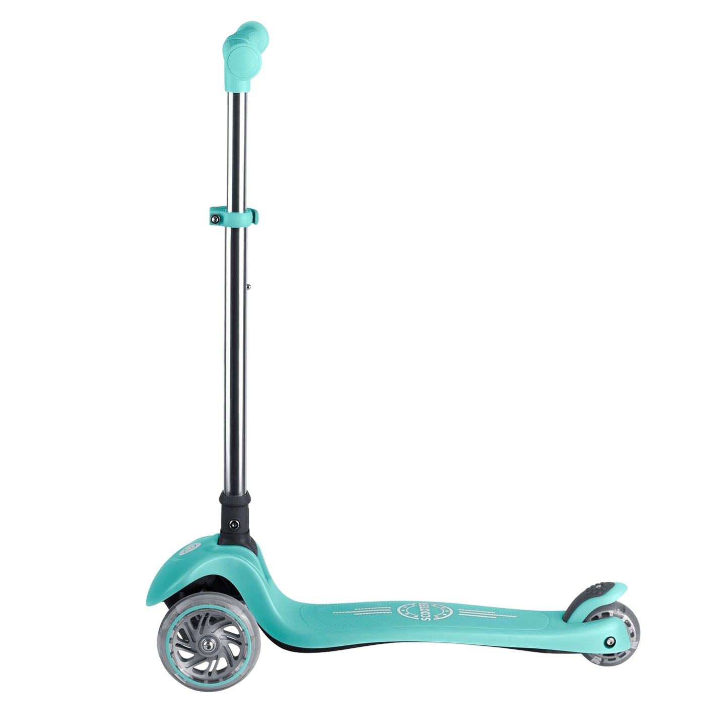 Kids' Glow-in-the-Dark 3-Wheel Balance Scooter, Turquoise