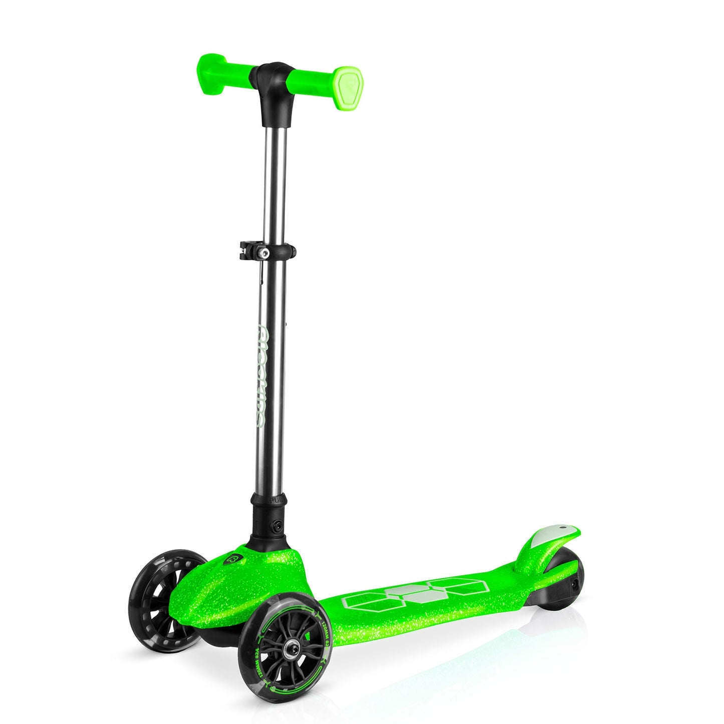 Kids' Green LED Light-Up 3-Wheel Balance Scooter