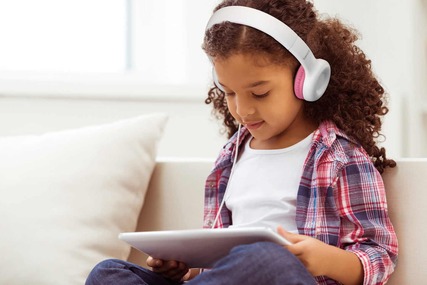 Kids Headphones, 85dB Volume Limit, Pink, Foldable
