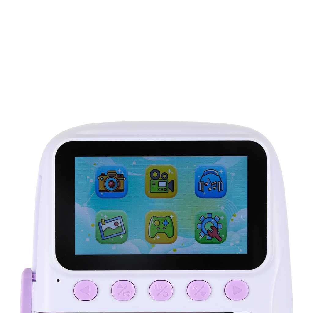 Kids Instant Print Camera, 16x Zoom, Markers, Purple