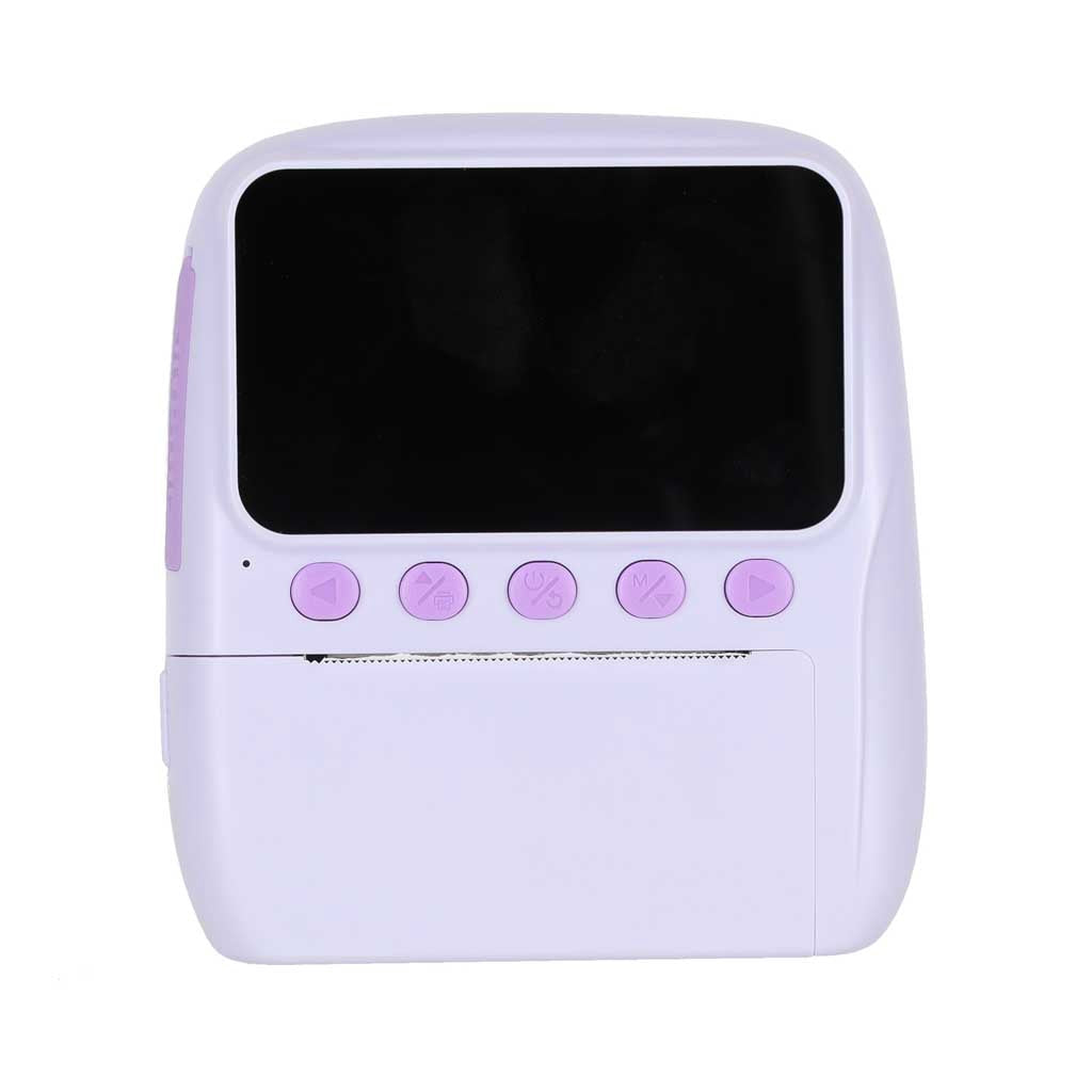 Kids Instant Print Camera, 16x Zoom, Markers, Purple
