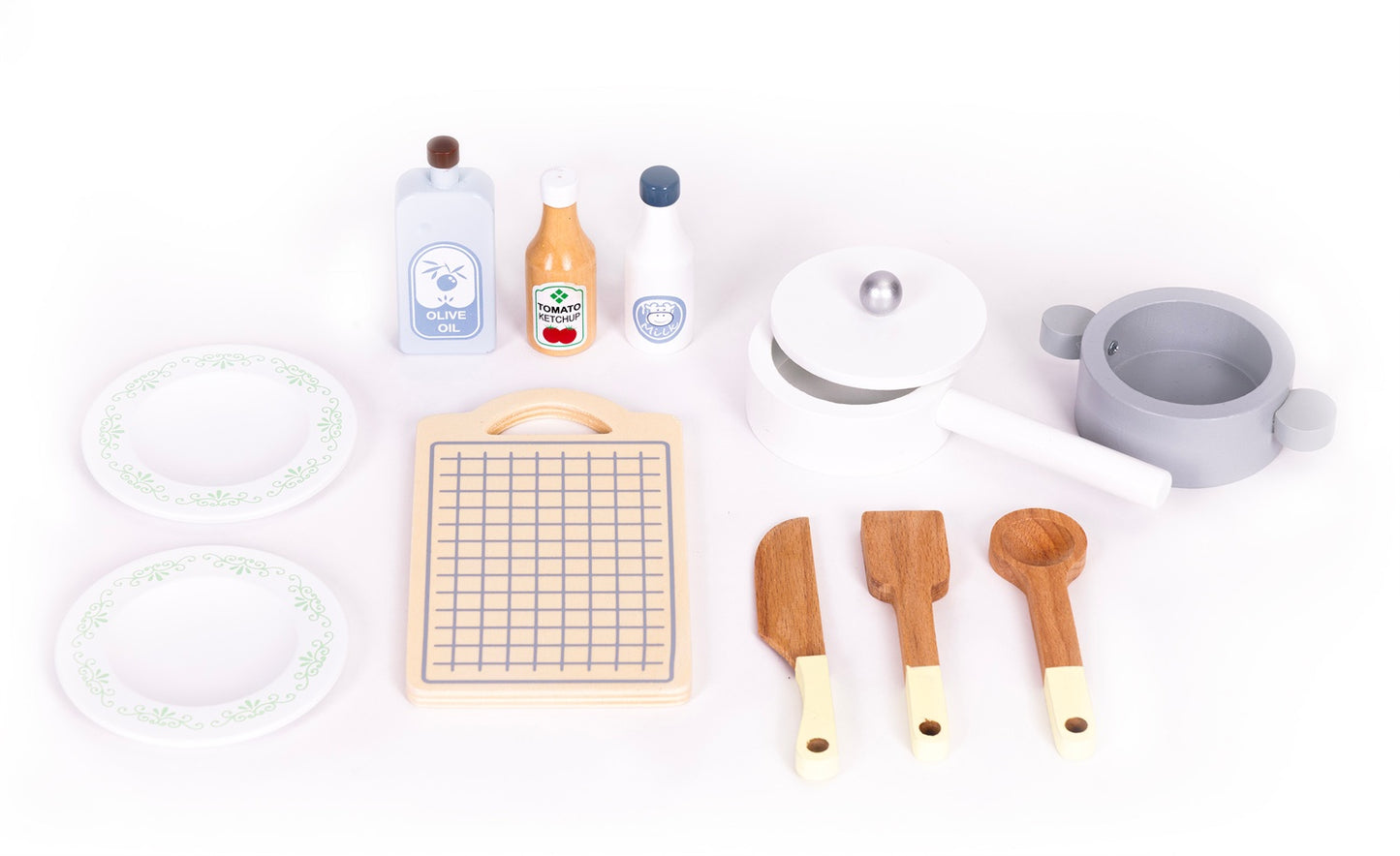 Kids Kitchen Set with Oven, Washing Machine, 12 Accessories