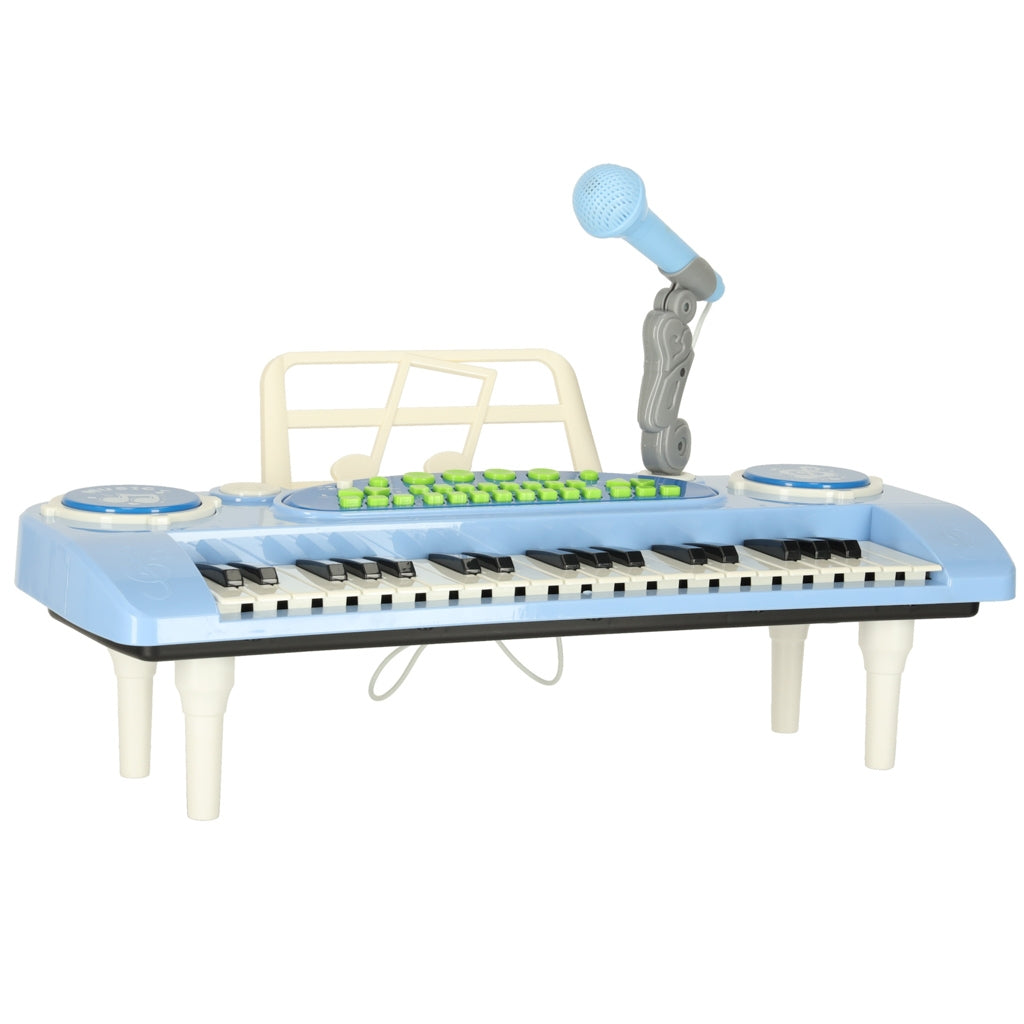 Kids Piano Keyboard, 37 Keys, Microphone, Blue