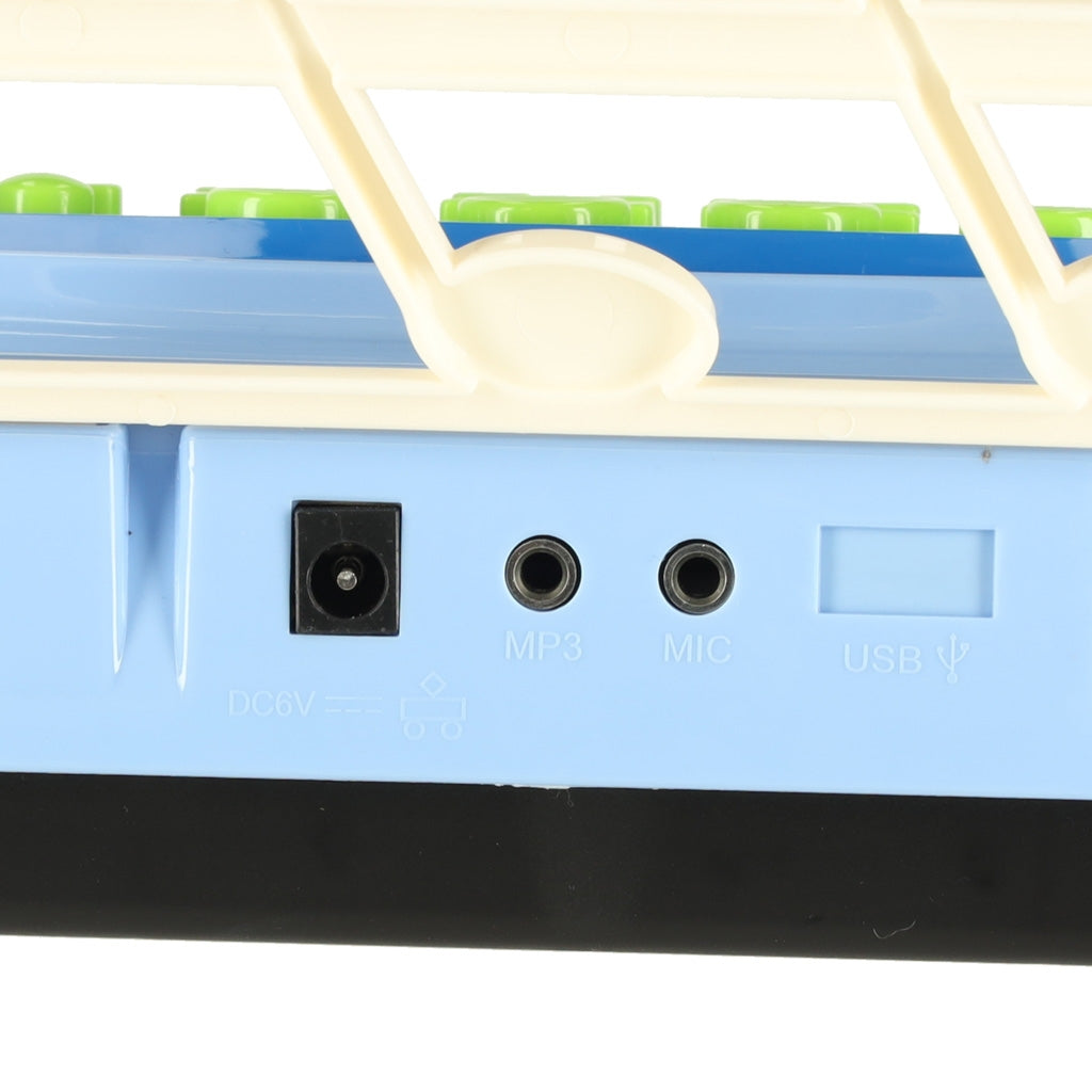 Kids Piano Keyboard, 37 Keys, Microphone, Blue