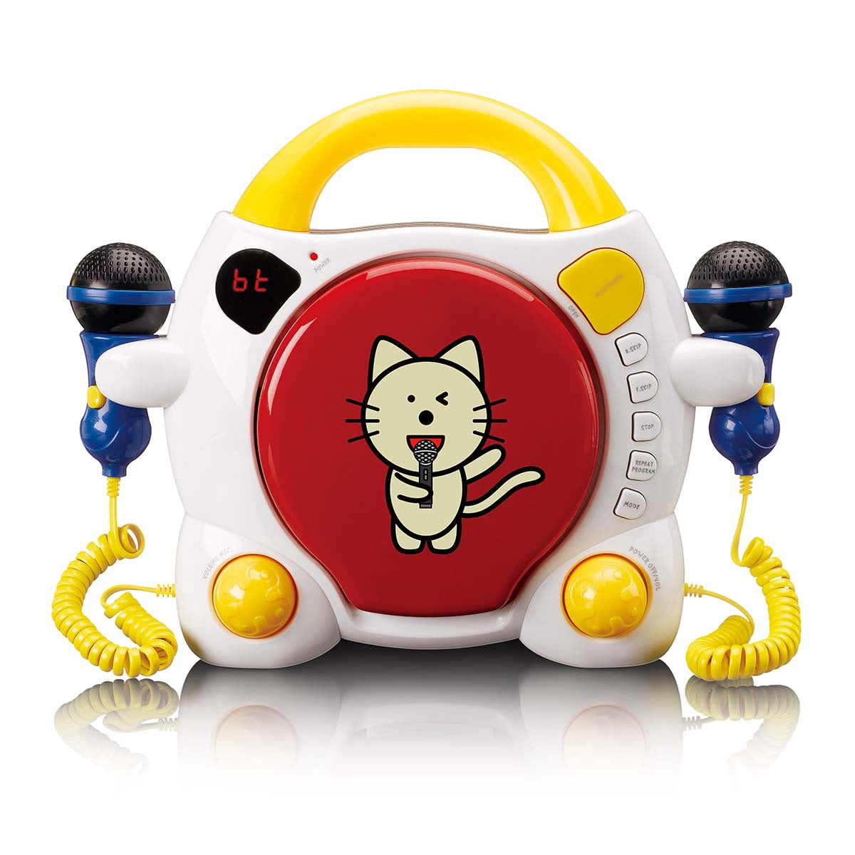 Kids Portable Bluetooth CD Player with 2 Mics & Antishock