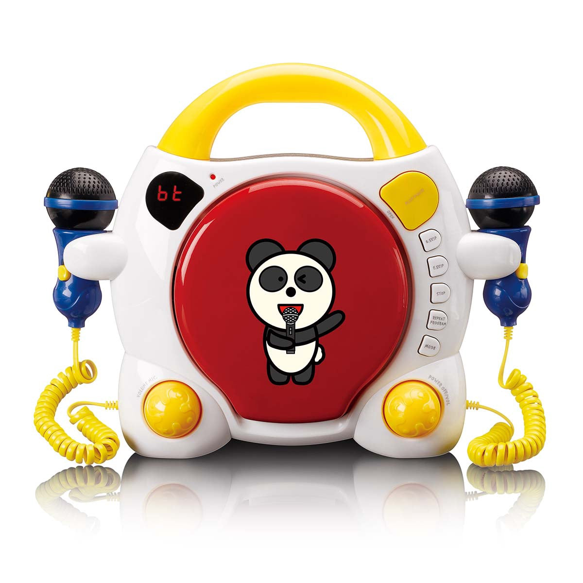 Kids Portable Bluetooth CD Player with 2 Mics & Antishock
