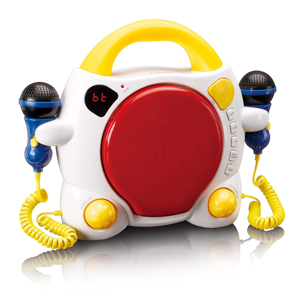 Kids Portable Bluetooth CD Player with 2 Mics & Antishock