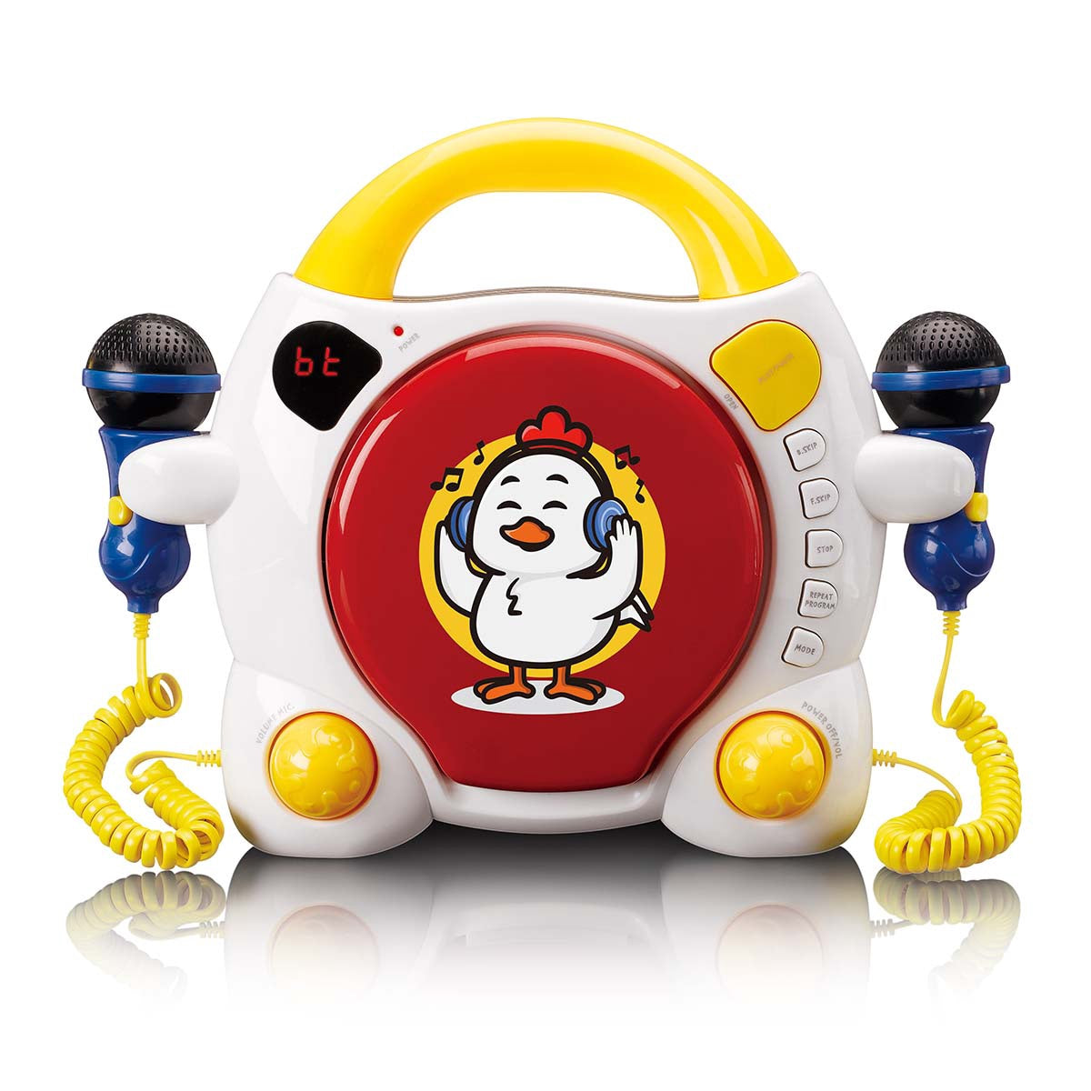Kids Portable Bluetooth CD Player with 2 Mics & Antishock