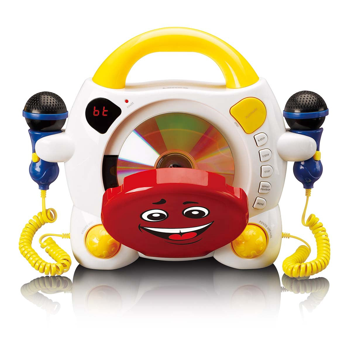 Kids Portable Bluetooth CD Player with 2 Mics & Antishock