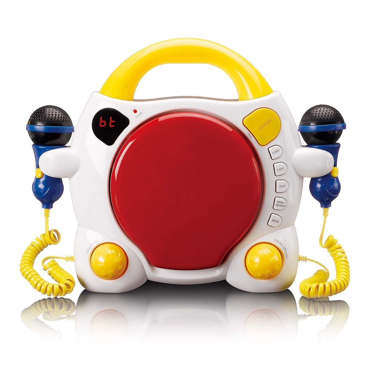 Kids Portable Bluetooth CD Player with 2 Mics & Antishock