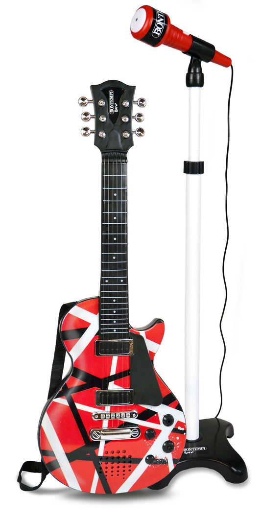 Kids Rock Guitar with Mic Stand – 6 Strings, 5 Songs
