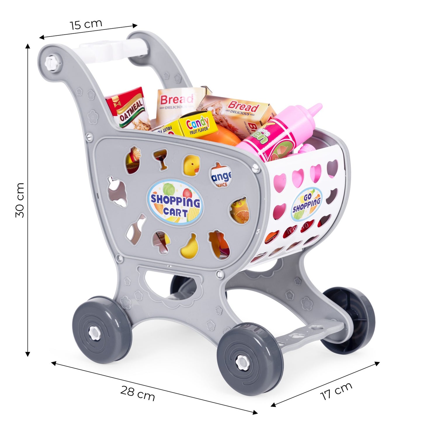 Kids Shopping Cart with 18 Accessories – Ages 3+