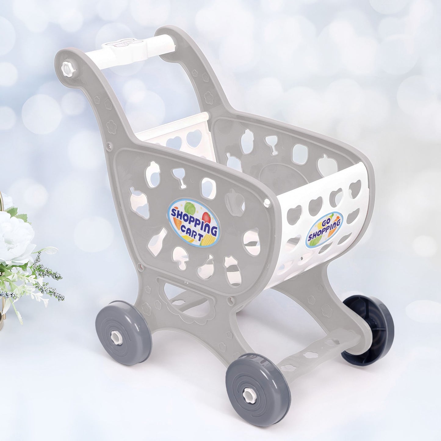 Kids Shopping Cart with 18 Accessories – Ages 3+