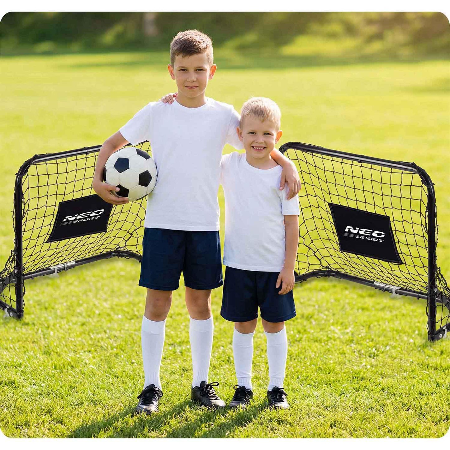 Kids Soccer Goal Set with Ball & Pump, 60x45x25 cm, 2 Pack