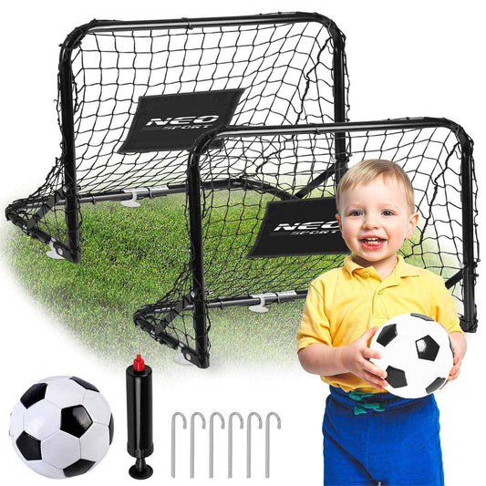 Kids Soccer Goal Set with Ball & Pump, 60x45x25 cm, 2 Pack