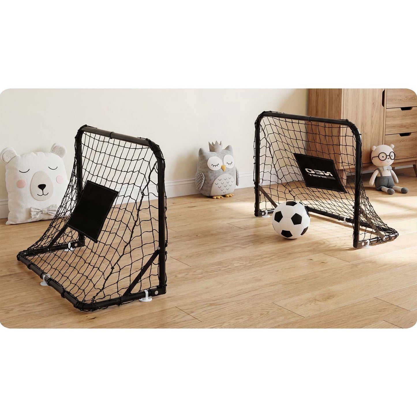 Kids Soccer Goal Set with Ball & Pump, 60x45x25 cm, 2 Pack