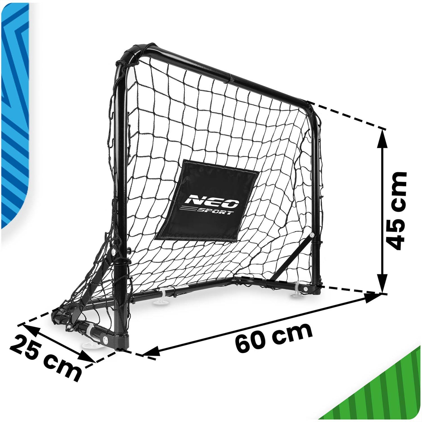 Kids Soccer Goal Set with Ball & Pump, 60x45x25 cm, 2 Pack