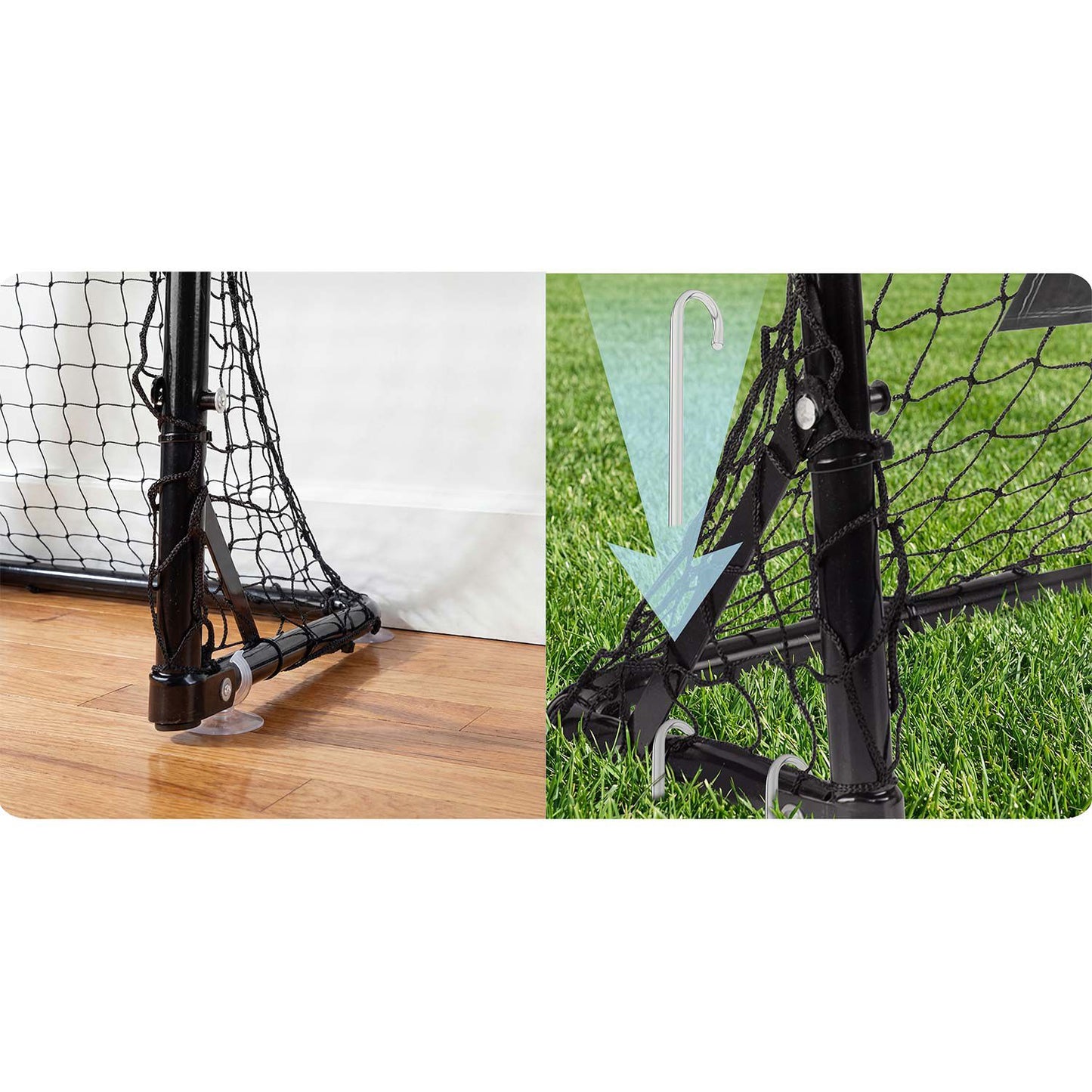 Kids Soccer Goal Set with Ball & Pump, 60x45x25 cm, 2 Pack