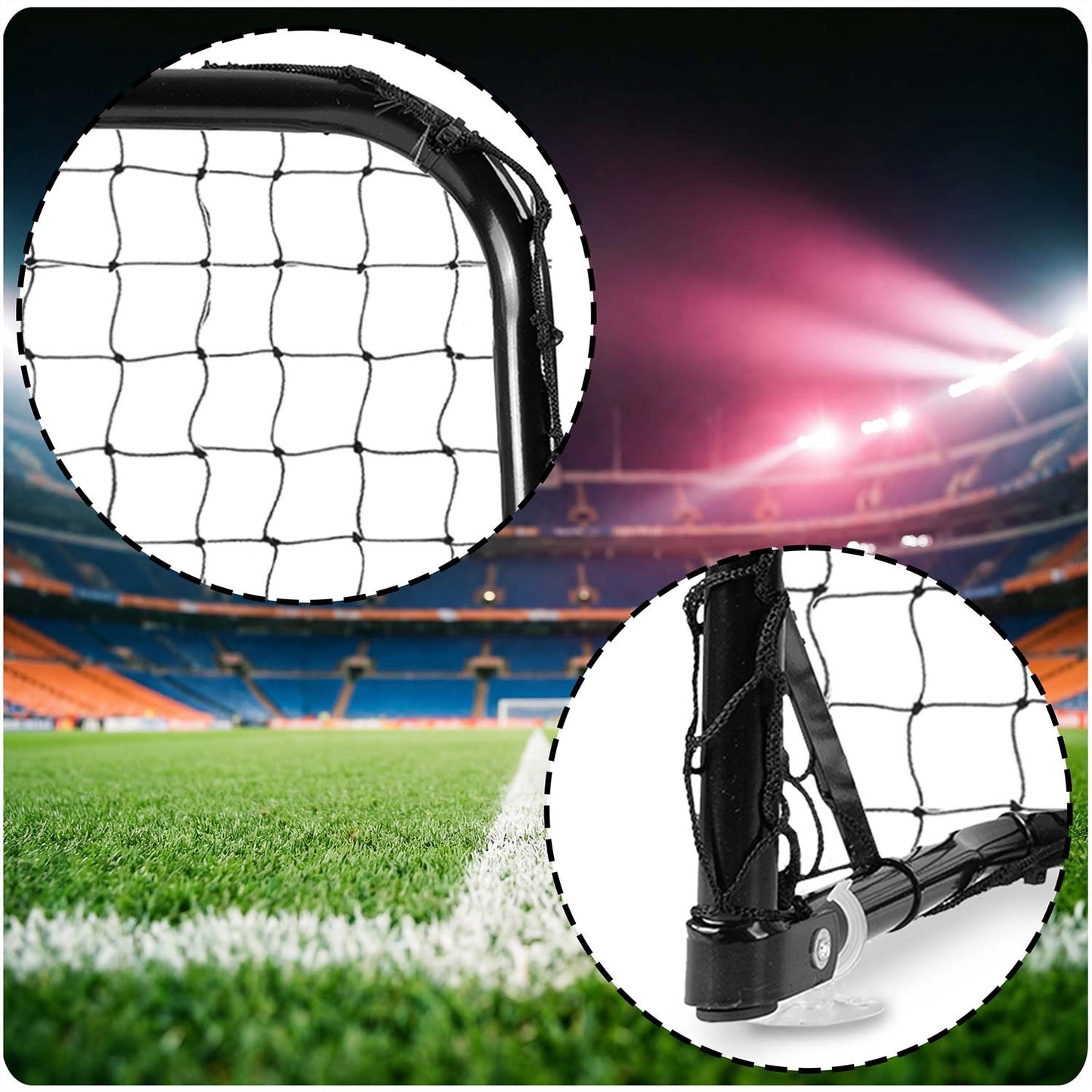 Kids Soccer Goal Set with Ball & Pump, 60x45x25 cm, 2 Pack