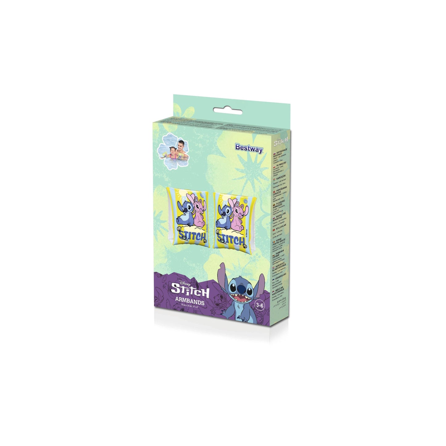 Kids Swim Armbands, Lilo & Stitch Design, Easy Inflate