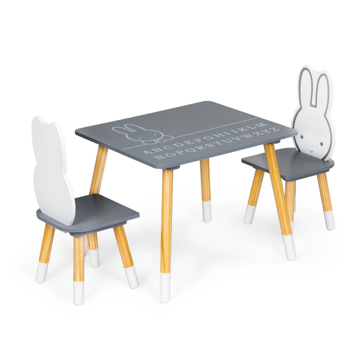 Kids Table and 2 Chairs Set – Wooden Furniture