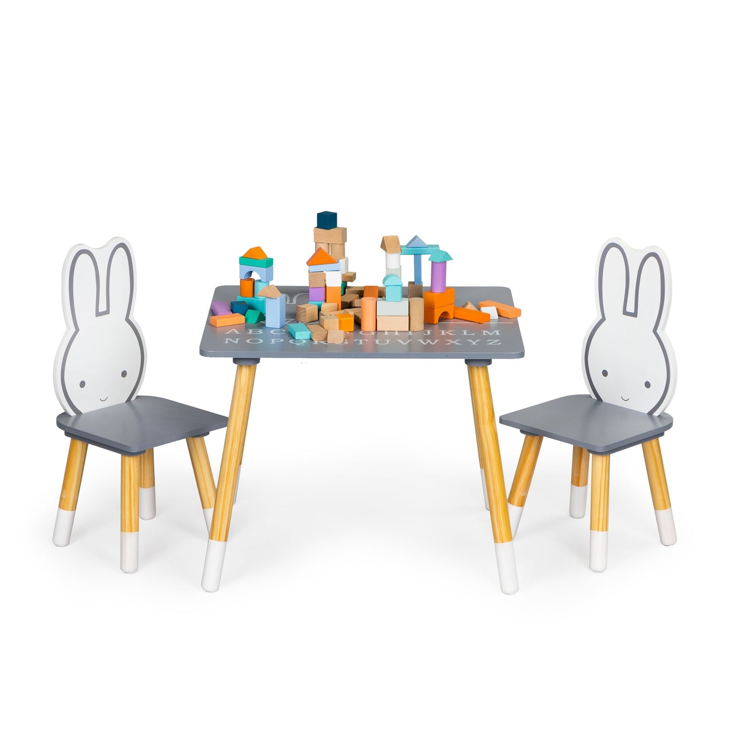 Kids Table and 2 Chairs Set – Wooden Furniture