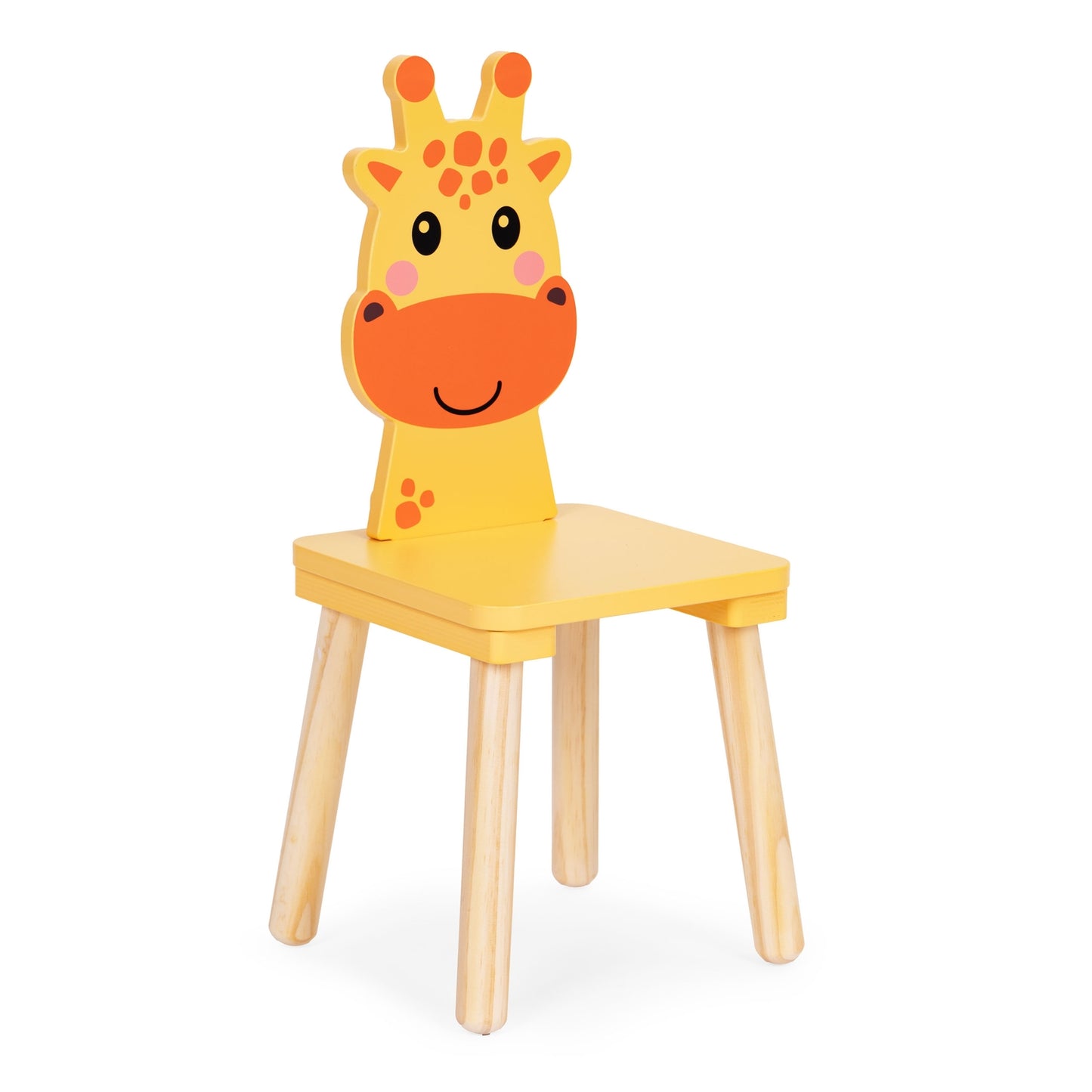 Kids Table and 2 Chairs Set with Giraffe Design