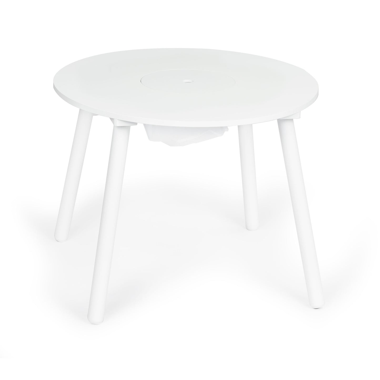 Kids Table and 2 Chairs Set with Pine Legs, White