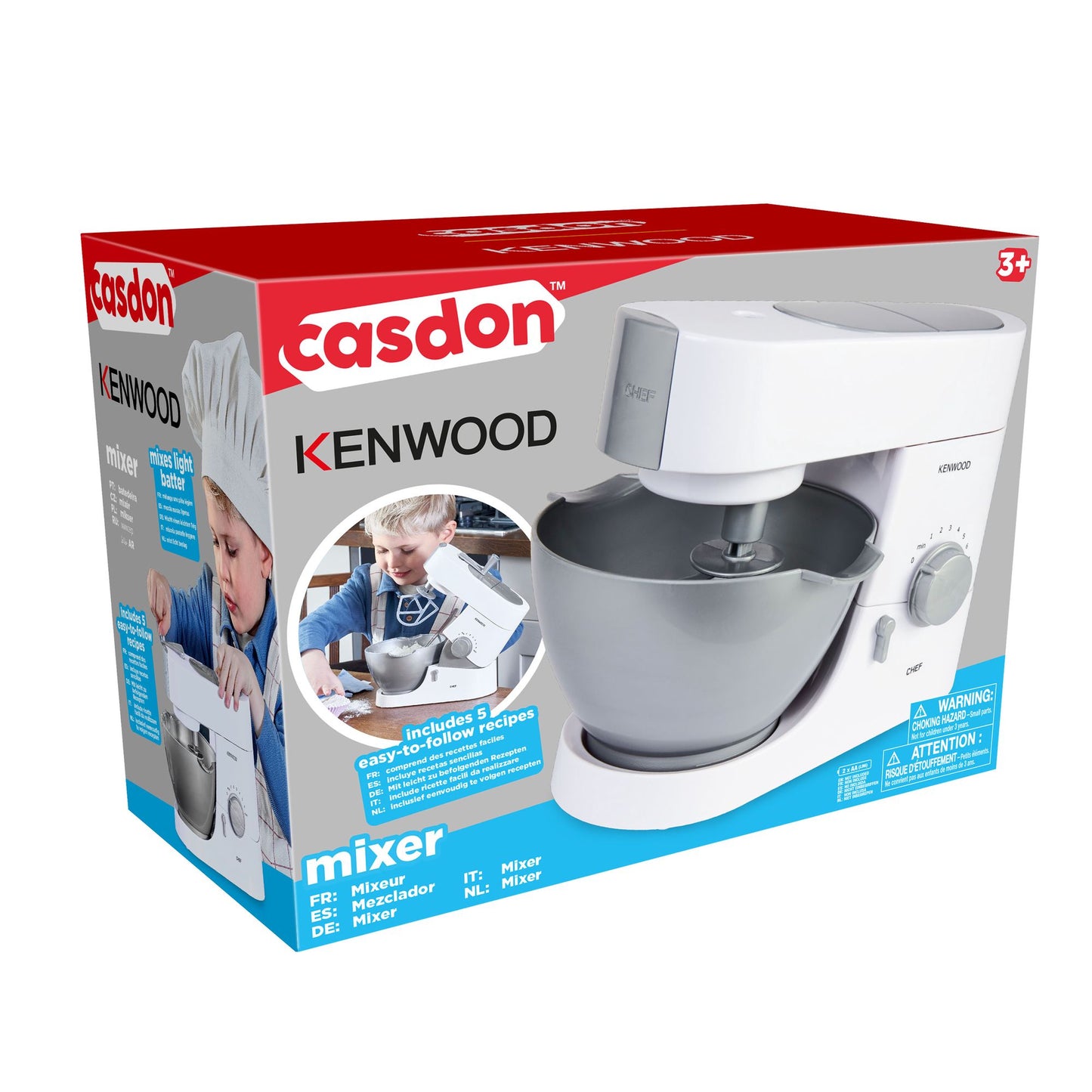 Kids' Toy Mixer with Whisk & Beater – Battery Operated
