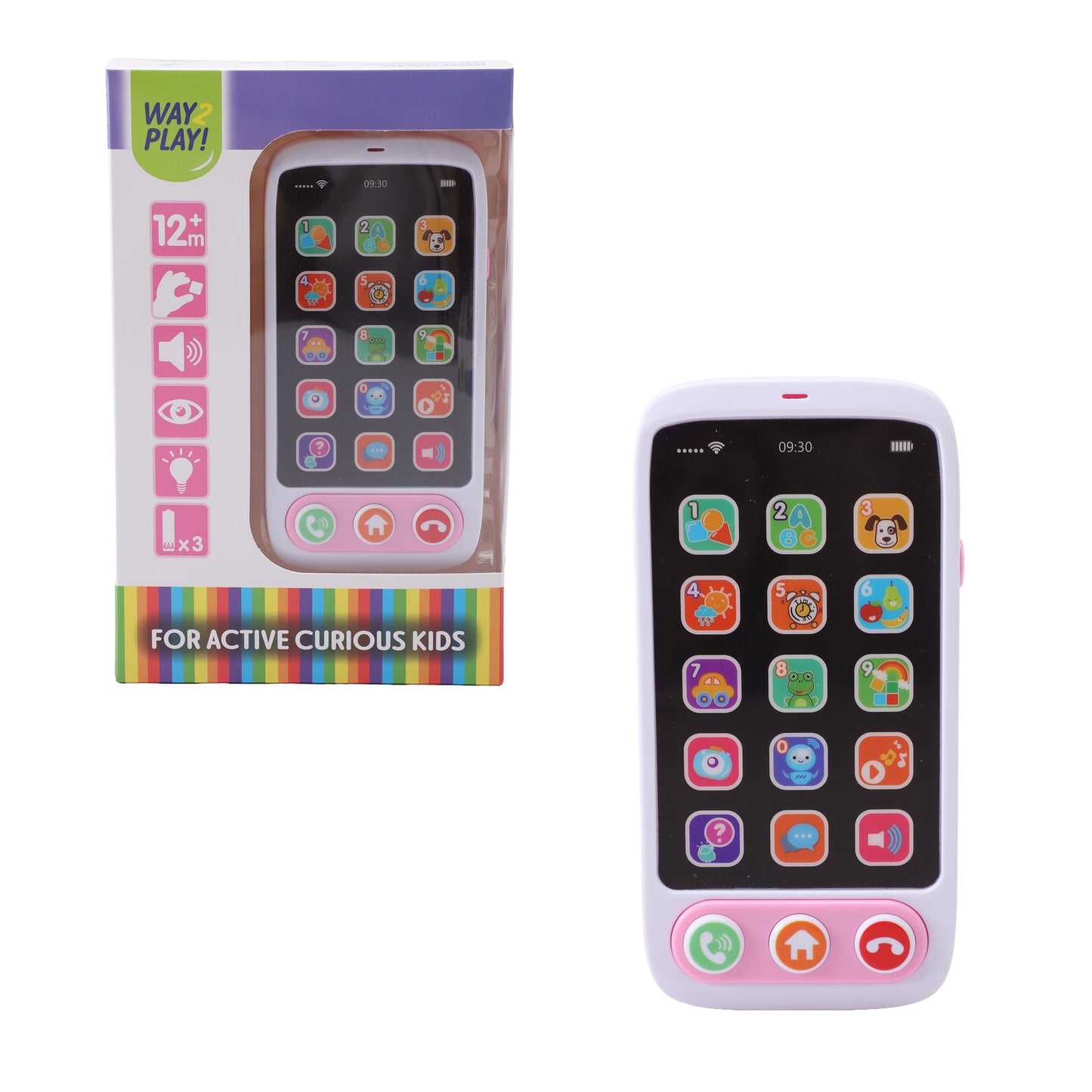 Toy Smartphone for Kids, Multilingual, Light Effects