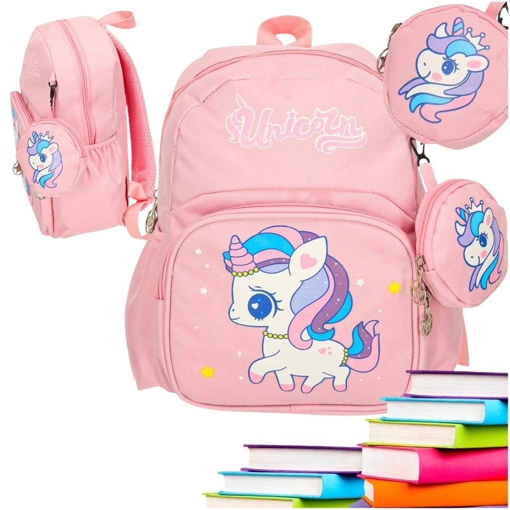Kindergarten school backpack unicorn 30x14x23cm