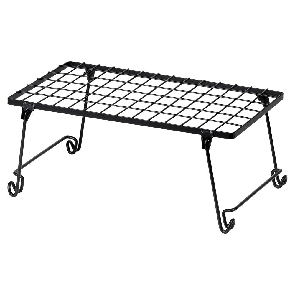 Kitchen Shelf Organizer, Black Metal, 36x22x15 cm
