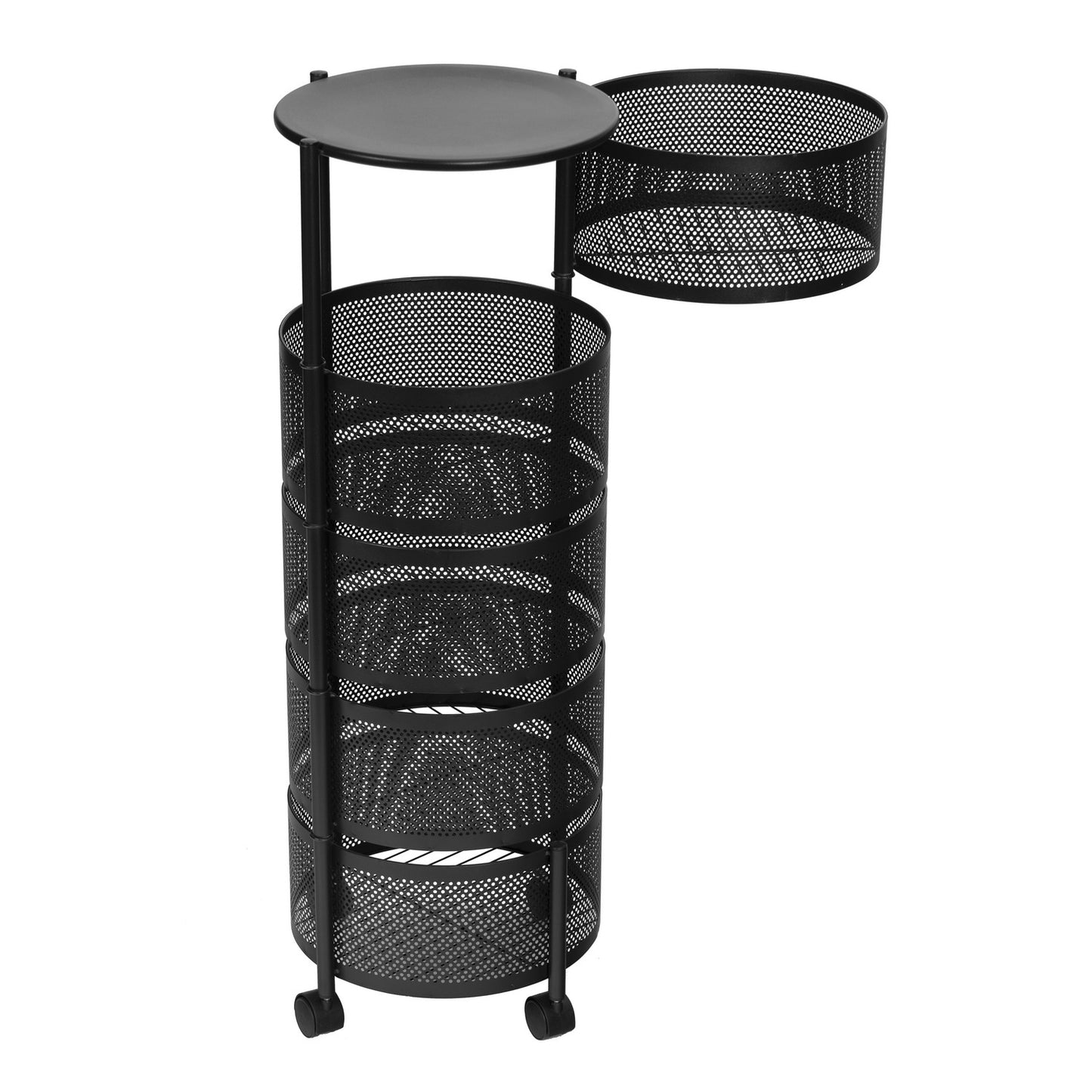 Kitchen Shelf Organizer with Rotating Shelves, 5 Tiers, Metal ModernHome