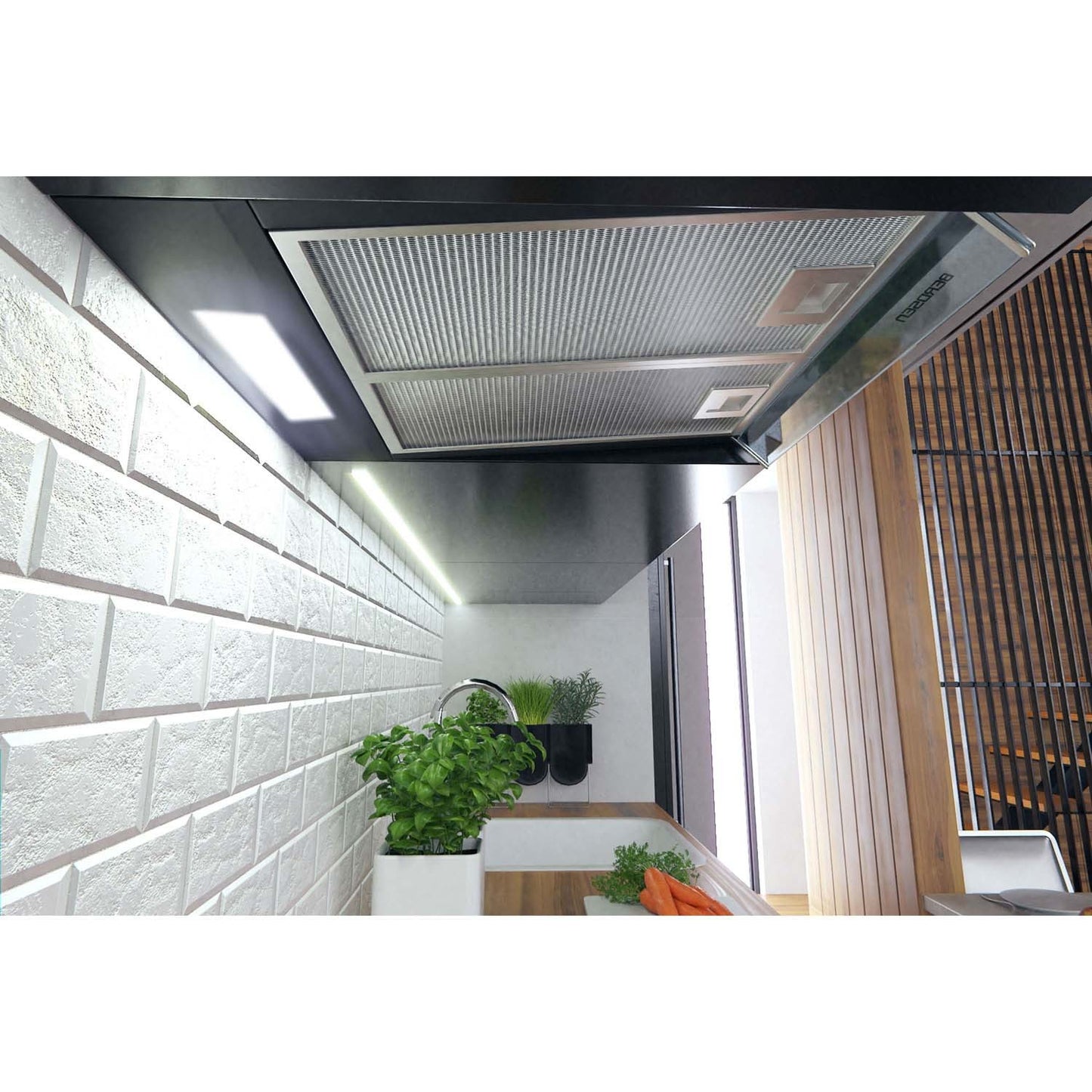 Kitchen Under Cabinet Fan - 50 cm Berdsen BE-10-A Black