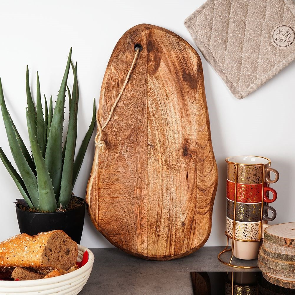 Kitchen board in Exotic Mango wood with Aged Design