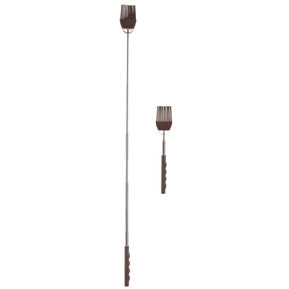 Kitchen brush with telescopic handle for grilling and baking