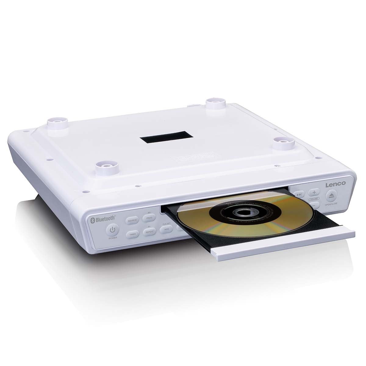 Kitchen clock radio with CD Bluetooth® and Remote Control White