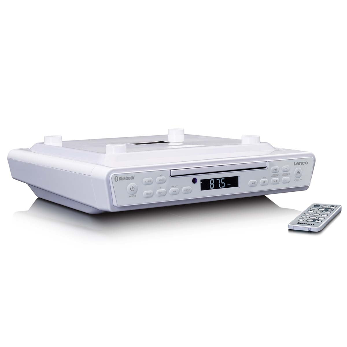 Kitchen clock radio with CD Bluetooth® and Remote Control White