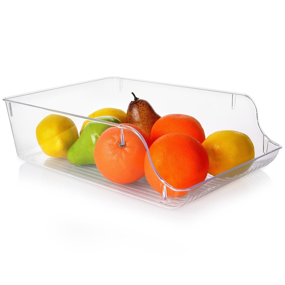 Kitchen container for fridge storage of fruit and vegetables