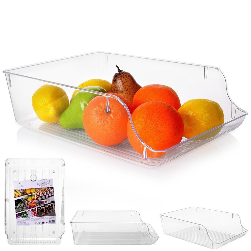 Kitchen container for fridge storage of fruit and vegetables
