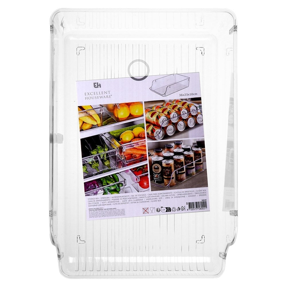 Kitchen container for fridge storage of fruit and vegetables