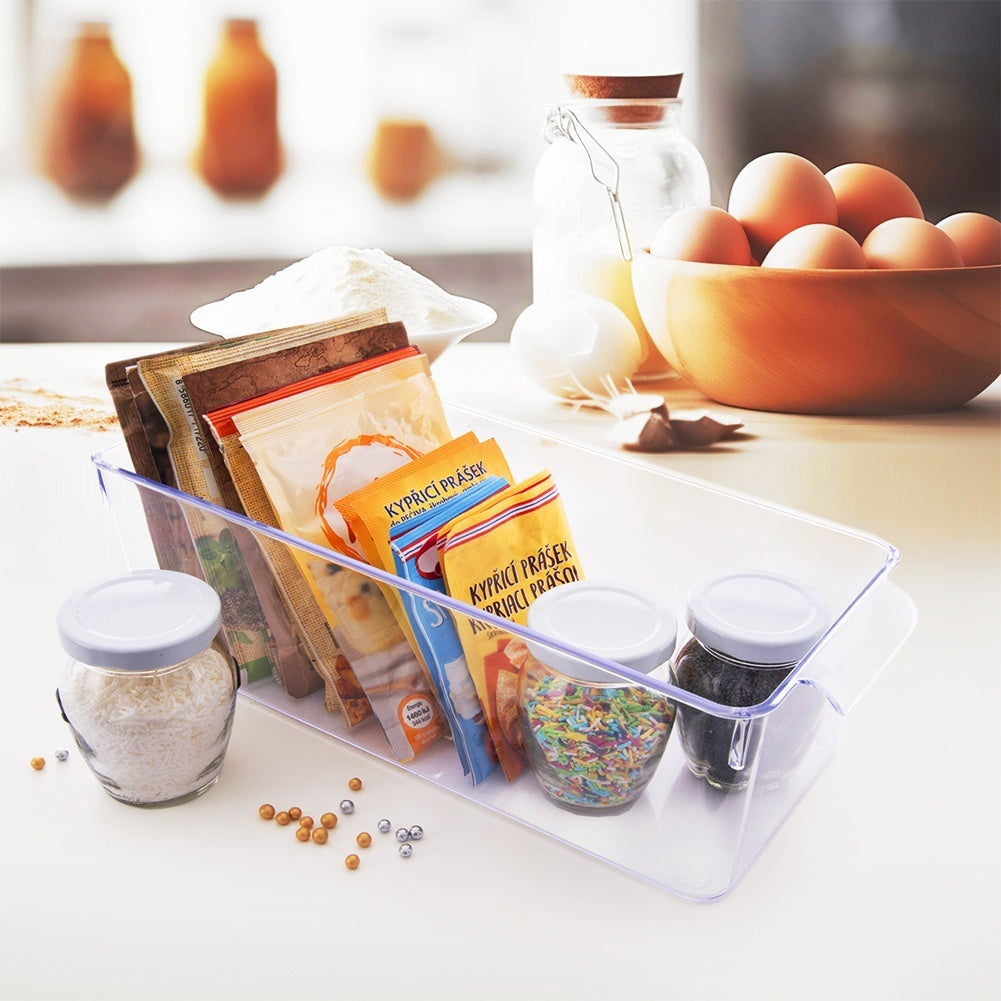 Kitchen container for refrigerator storage of vegetables and fruit