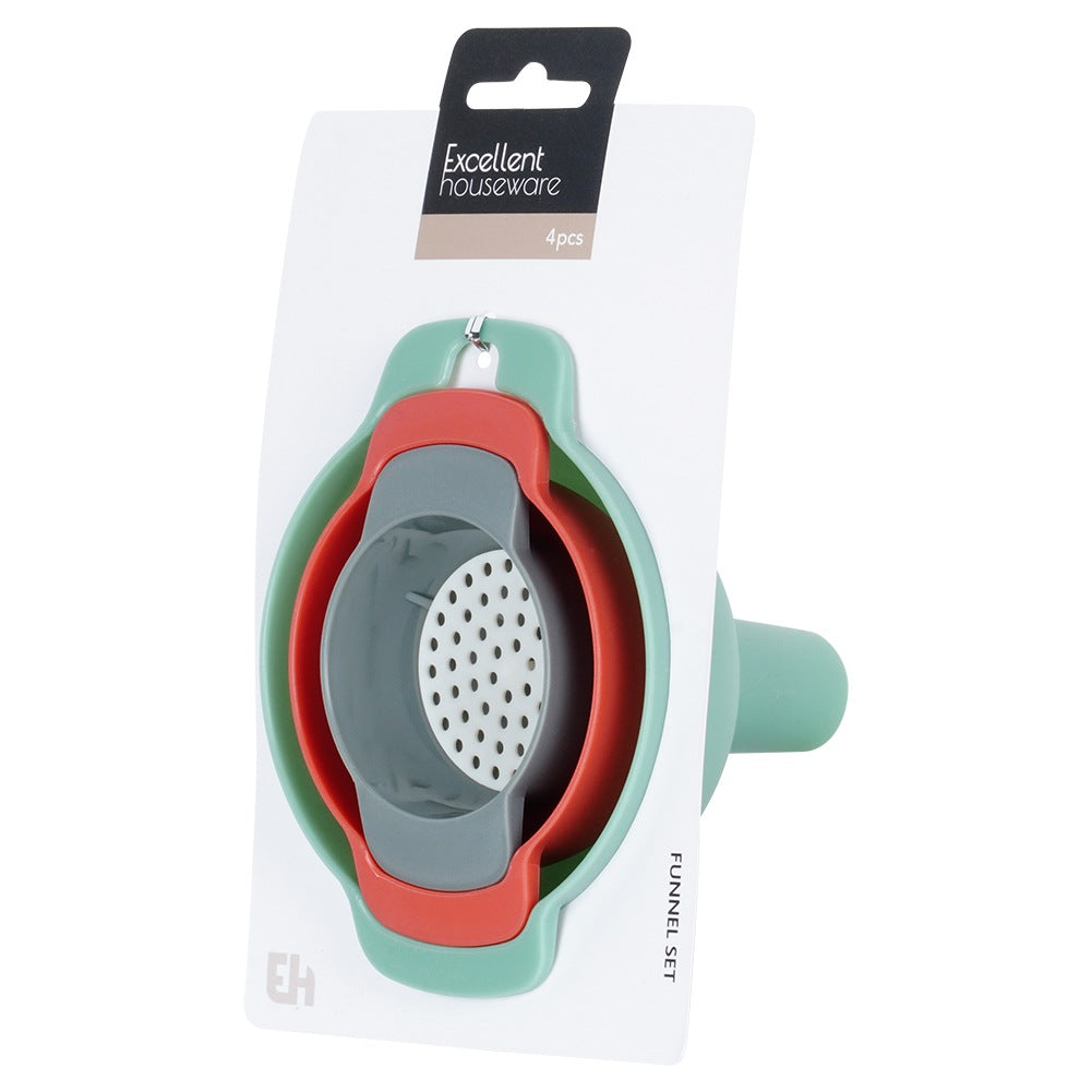 Kitchen funnel and strainer 10/8/6 cm 4 pcs.
