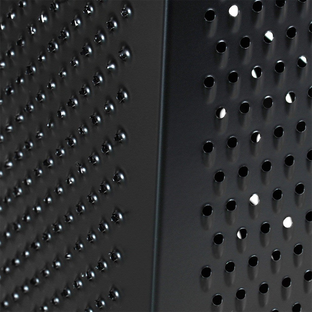 Kitchen grater, steel, black, 4-sided, 25 cm