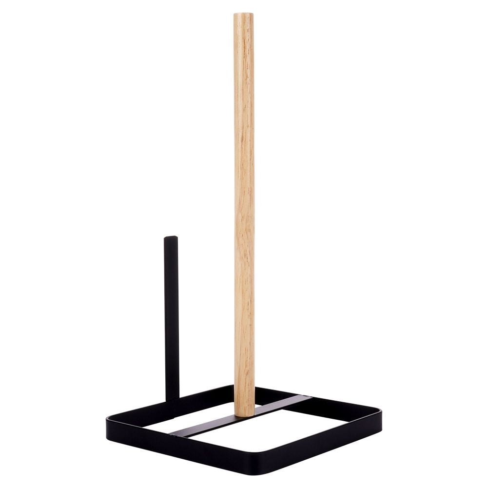 Kitchen holder in wood and metal, black matt LOFT style