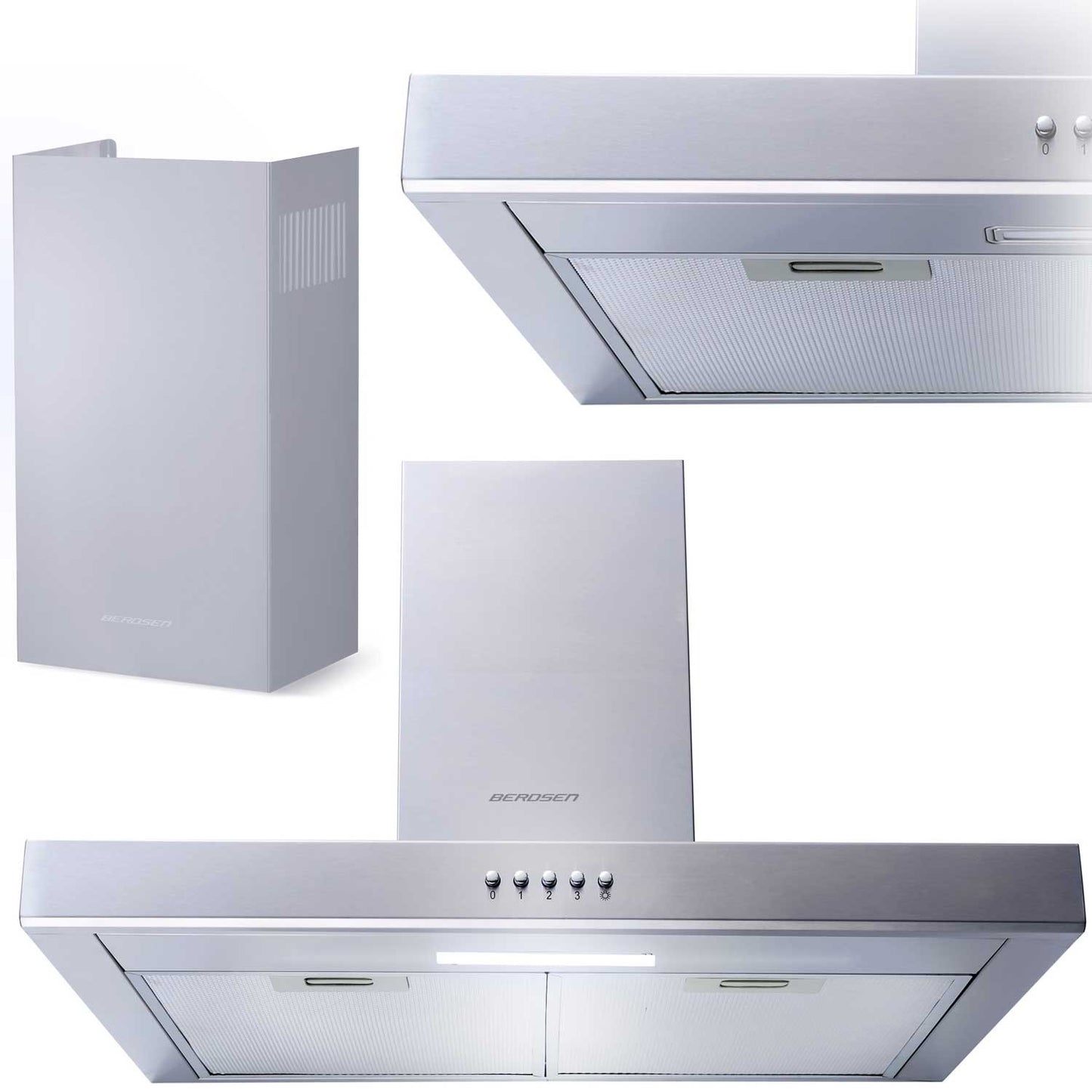 Kitchen hood 60 cm Berdsen BE-60A-T1 Stainless Steel
