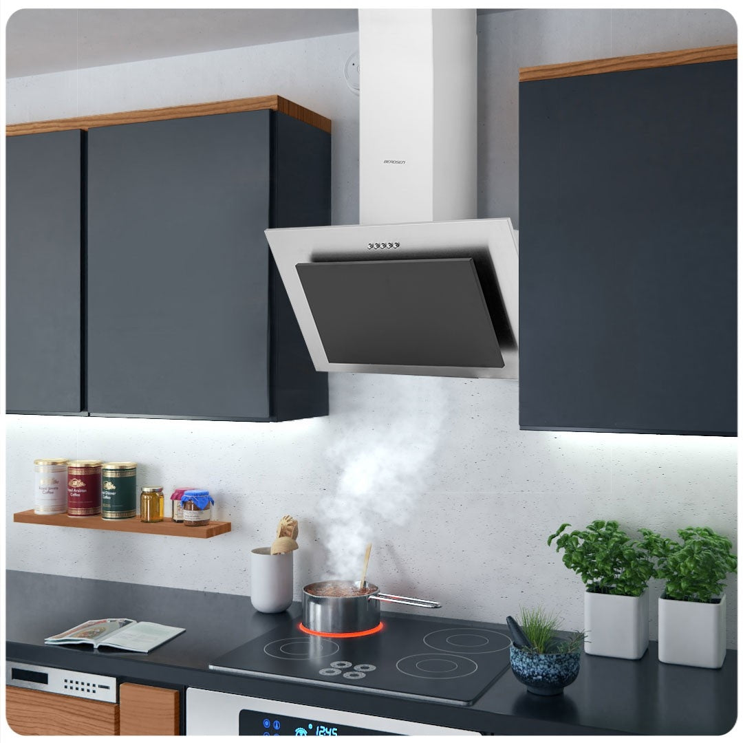 Kitchen hood 60cm Stainless Steel + Black BT-209