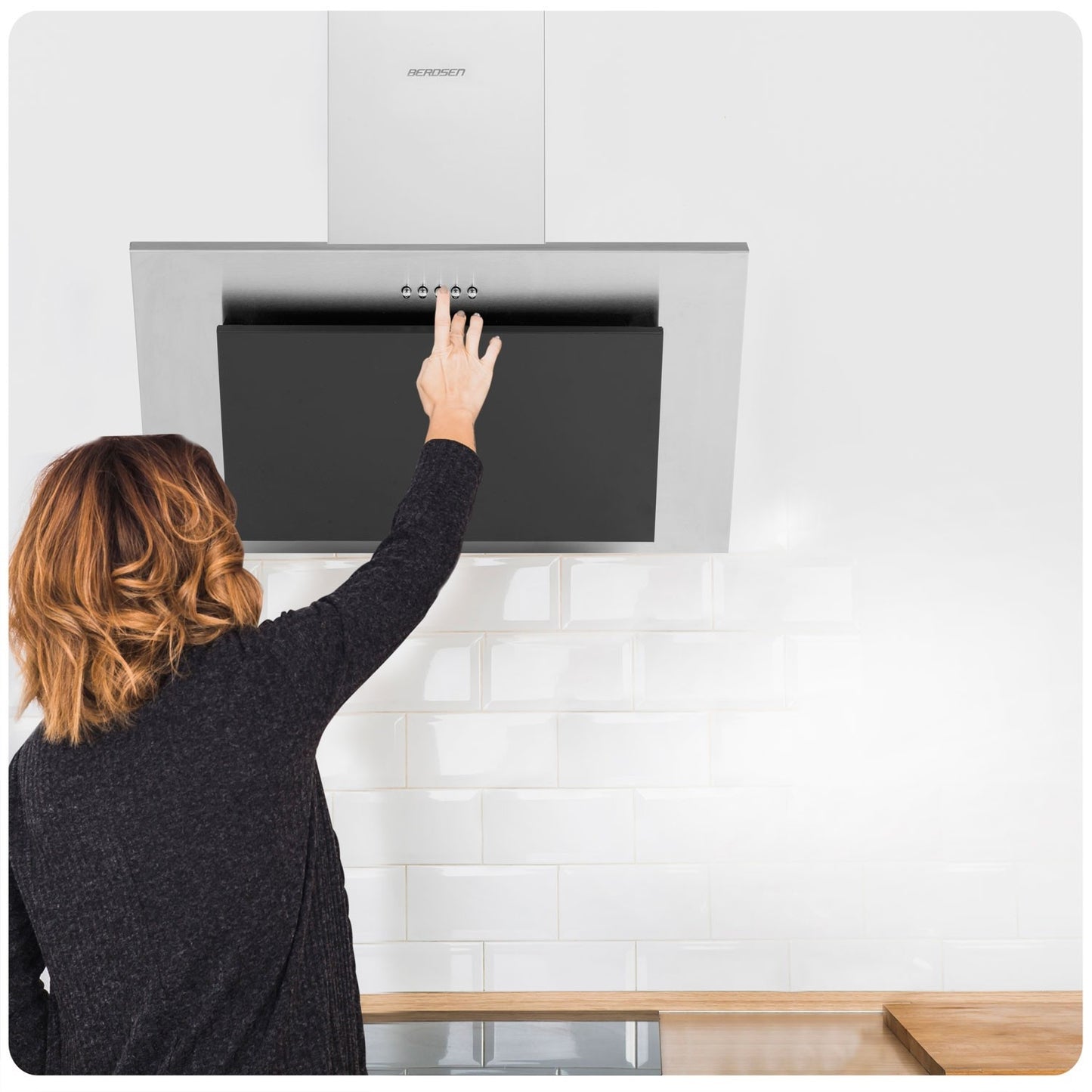 Kitchen hood 60cm Stainless Steel + Black BT-209